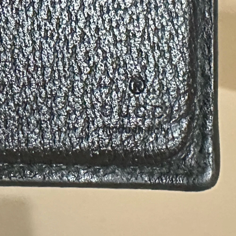 GUCCI Bee & Star Bifold Wallet Black leather